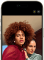 iPhone Air, front exterior, Center Stage for photos feature in use