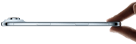 A thumb and forefinger holding iPhone Air, side exterior, Sky Blue color, very thin profile