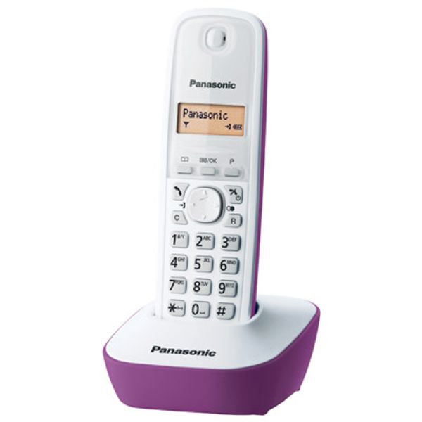 Panasonic KX-TG1611GRF Purple Ασύρματο Τηλέφωνο