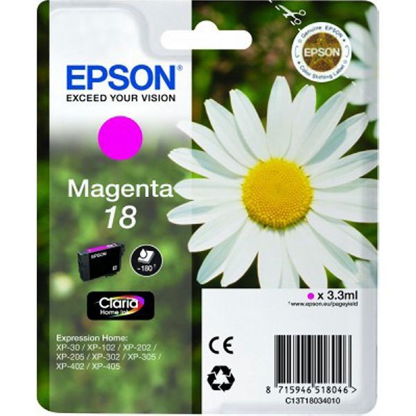 Epson T180340 18 Magenta Μελάνι InkJet