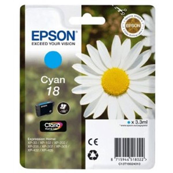Epson T180240 18 Cyan Μελάνι InkJet