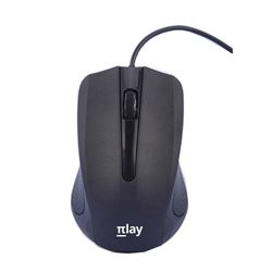 Πlay Basic Black Rubber Coat Wired Mouse