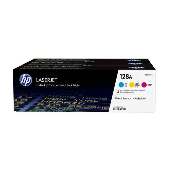 HP 128A 3 Pack LaserJet Toner CF371AM
