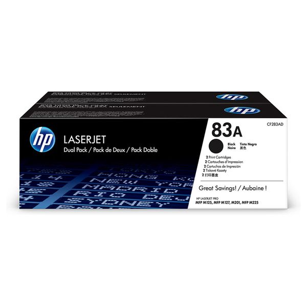 HP 83A Black Dual Pack (CF283AD) Toner