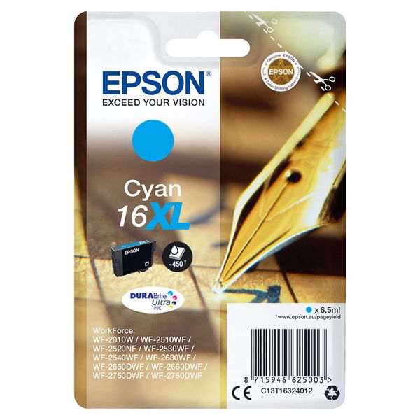 Epson 16 XL Cyan (T163240) Μελάνι InkJet