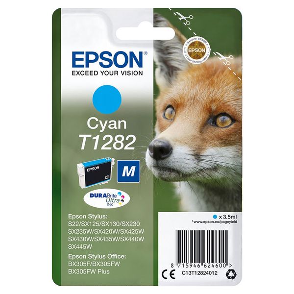 Epson T1282 Cyan (C13T12824012) Μελάνι InkJet