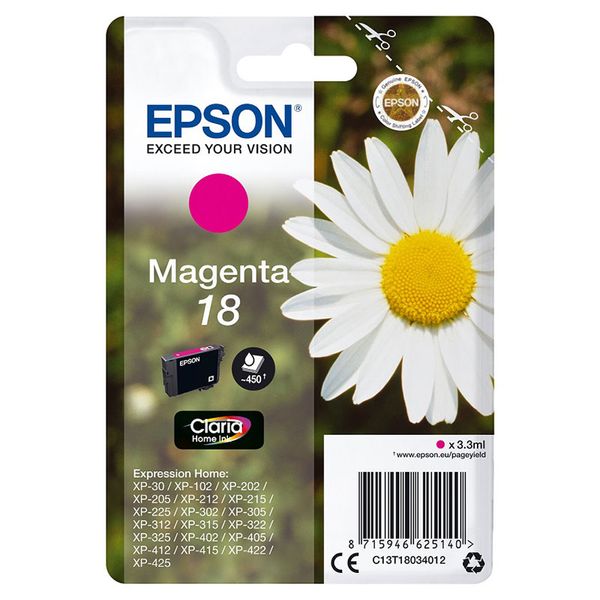 Epson 18 Magenta (C13T18034012) Μελάνι InkJet
