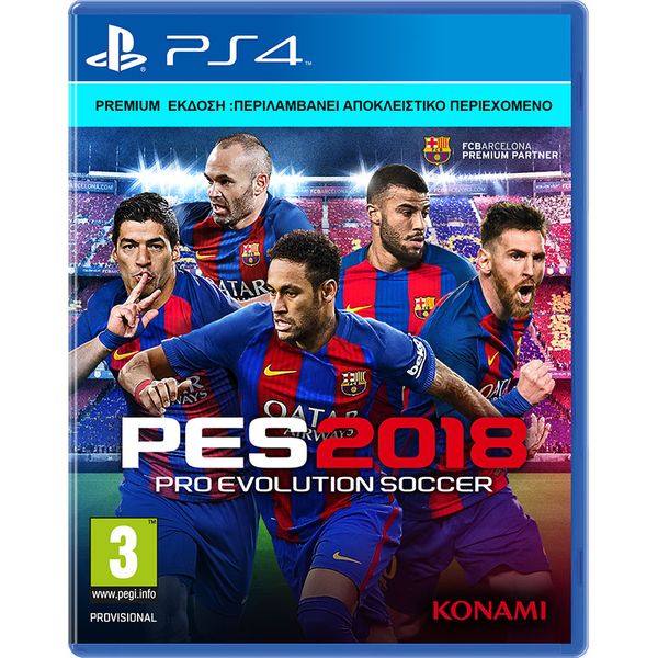KONAMI Pro Evolution Soccer 2018 D1 GR Game PS4