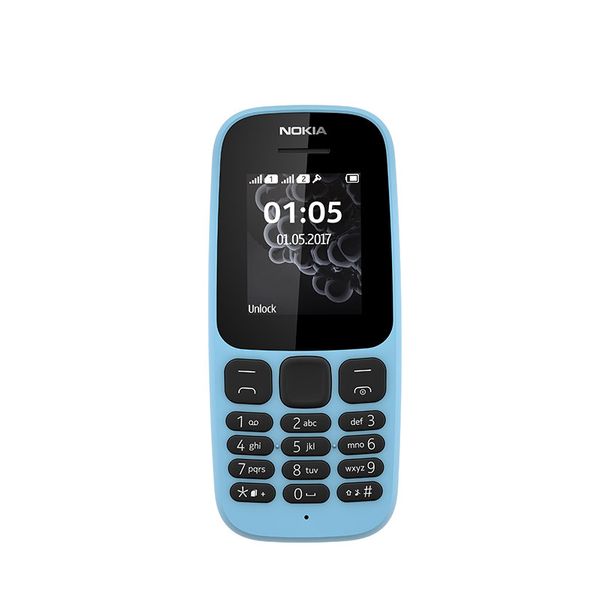 Nokia 105 2017 Dual Sim Blue Κινητό Τηλέφωνο
