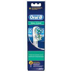 Oral-B EB417-2/N Dual Clean Ανταλλακτικές Κεφαλές για Ηλεκτρική Οδοντόβουρτσα 2τμχ