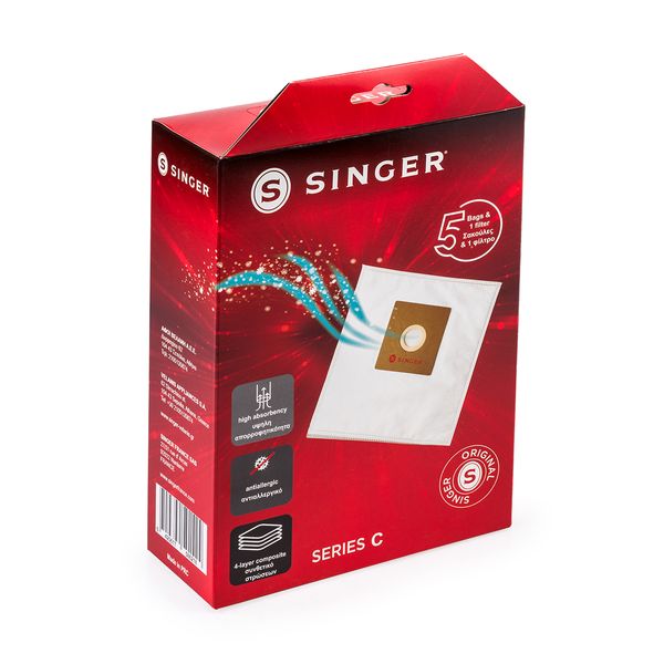 Singer Singer VCSPORT/17703040 5τμχ Σακούλες Σκούπας