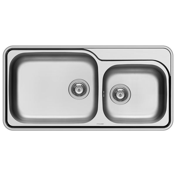 Pyramis Space Plus 96X48 2B Γυαλισμένος Νεροχύτης Κουζίνας