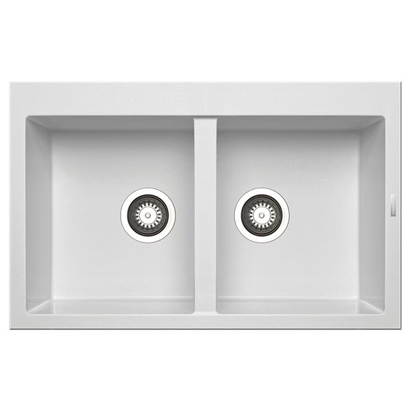 Pyramis Alazia 79Χ50 2Β Snow Νεροχύτης Κουζίνας