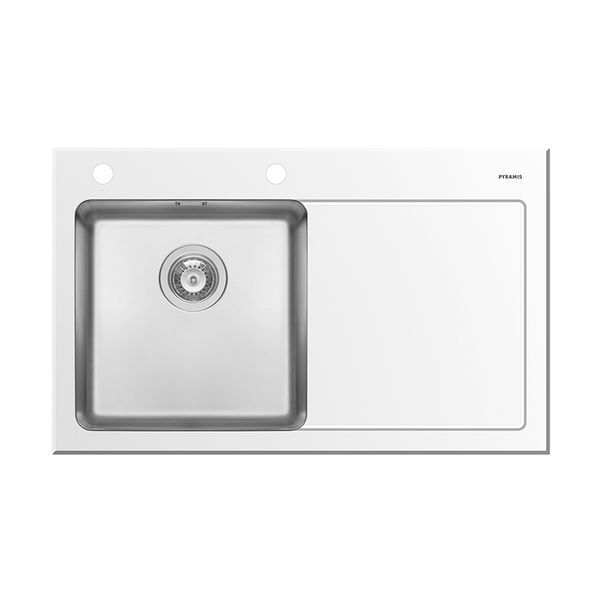 Pyramis Crystalon 86x53 1B 1D 40X40R251DWHR2TH Νεροχύτης Κουζίνας