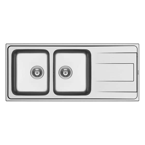 Pyramis Pyramis Alea 116x50 2B 1D Λείος Γυαλισμένος Νεροχύτης Κουζίνας