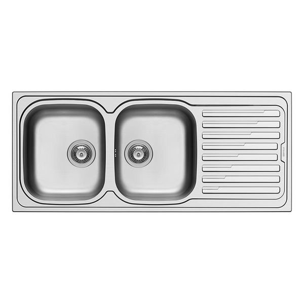 Pyramis Amaltia 116χ50 2B 1D Γυαλισμένος Νεροχύτης Κουζίνας