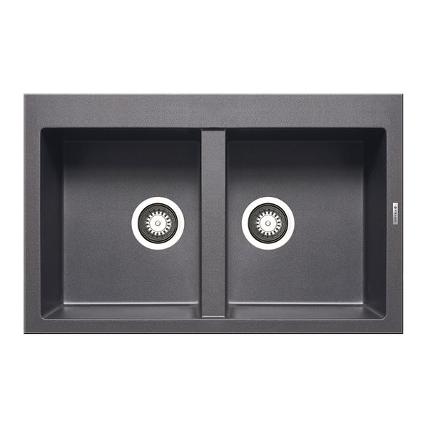 Pyramis Alazia 79x50 2B Iron Grey Νεροχύτης Κουζίνας