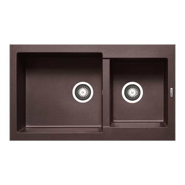 Pyramis Alazia 86X50 1 3/4B Chocolate Νεροχύτης Κουζίνας