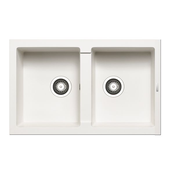 Pyramis Athlos 86X50 2B Snow Νεροχύτης Κουζίνας