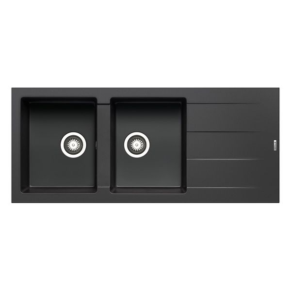 Pyramis Athlos 116x50 2B 1D Carbon Νεροχύτης Κουζίνας