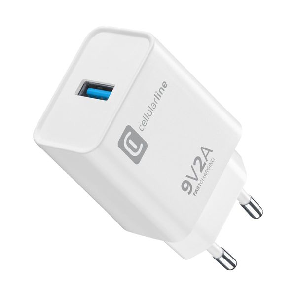 Cellular Line Cellular Line Qualcomm Quick Charge 3.0 18W Black Φορτιστής