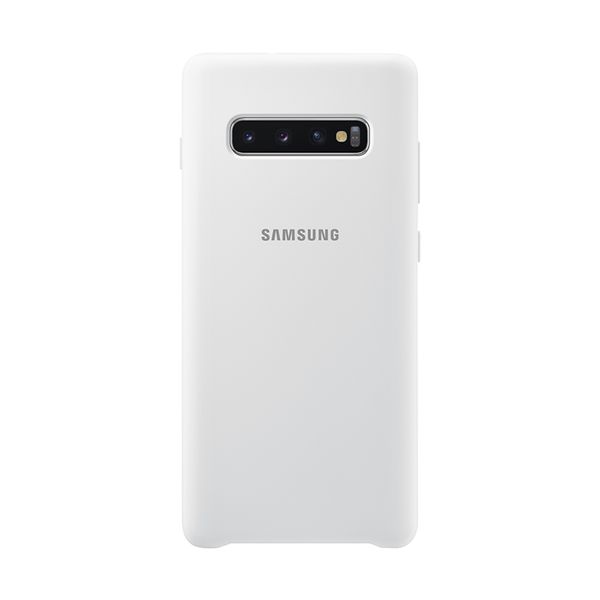 Samsung Galaxy S10+ Silicone Cover White Θήκη Κινητού