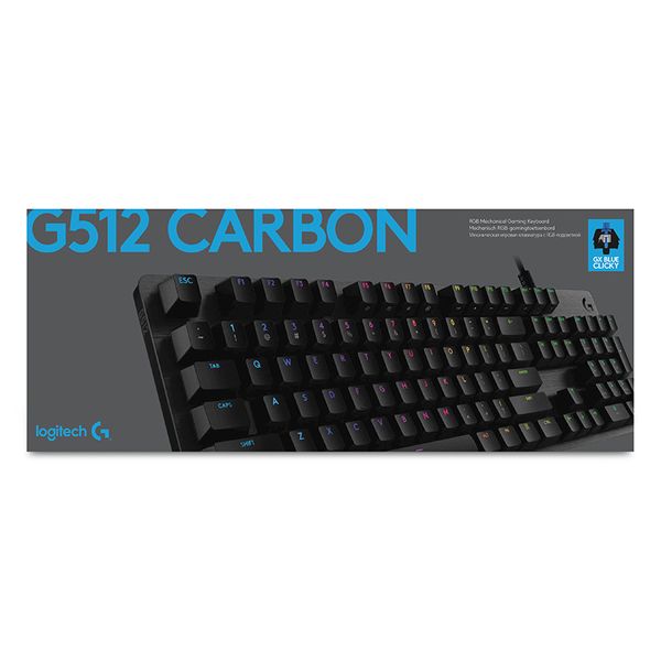 Logitech G512 Lightsync RGB Mechanical GX Blue Clicky Gaming Keyboard