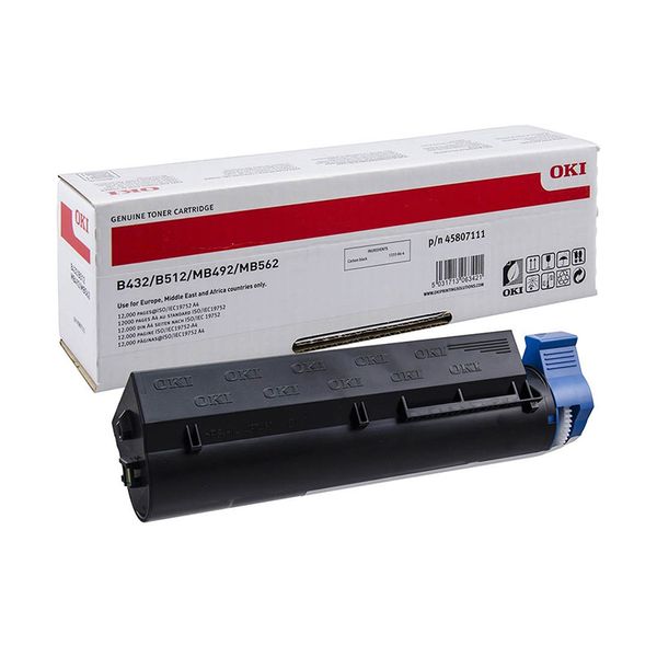 Oki Oki 45807111 EHC 12K Black (OKI-B432-B) Toner