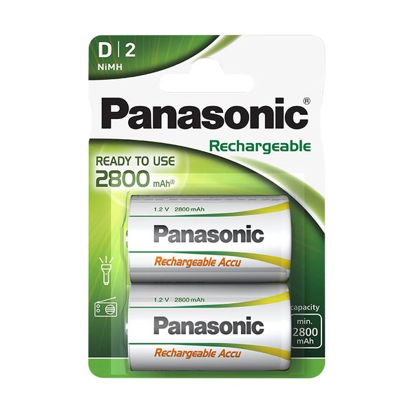 Panasonic Panasonic D Ready to Use 2800mAh 2τεμ Επαναφορτιζόμενες Μπαταρίες