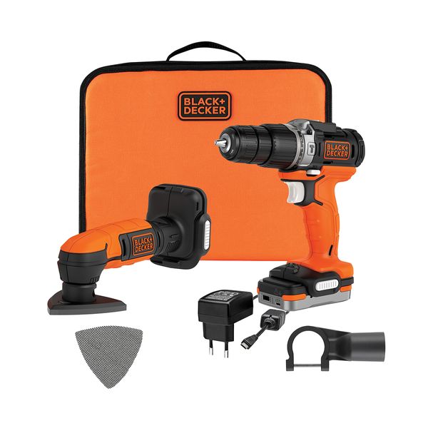 Black & Decker Black & Decker Σετ BDCK121S1S-XJ 12V Δραπανοκατσάβιδο & Τριβείο