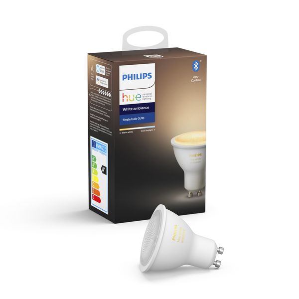 Philips Hue Philips Hue White Ambiance Single Bulb 5.5W GU10 Bluetooth Smart Home