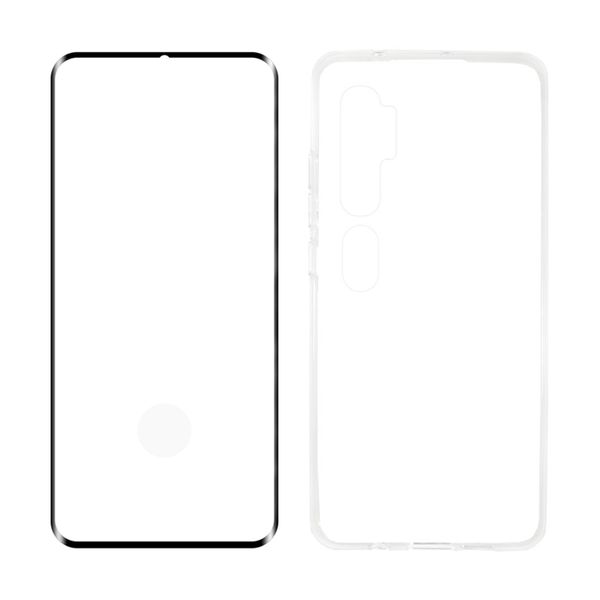 Redshield Set TPU Xiaomi Mi Note 10 Case & Tempered Glass Black