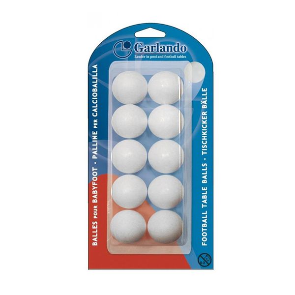 Garlando 10 pcs Soccertable Ball White Μπαλάκια για Ποδοσφαιράκι
