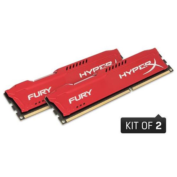 HyperX HyperX Fury Red 4GB DDR3-1866 MHz CL10 DIMM (HX318C10FRK2/8 ) x2 Μνήμη RAM