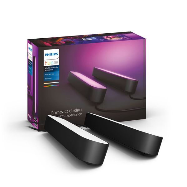 Philips Hue White and Color Ambiance Play Light Bar 2-pack Black
