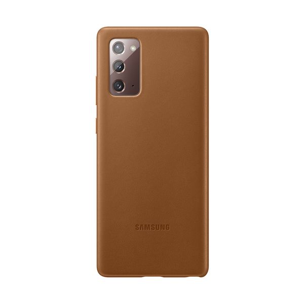 Samsung Galaxy Note 20 Leather Cover Brown Θήκη Κινητού