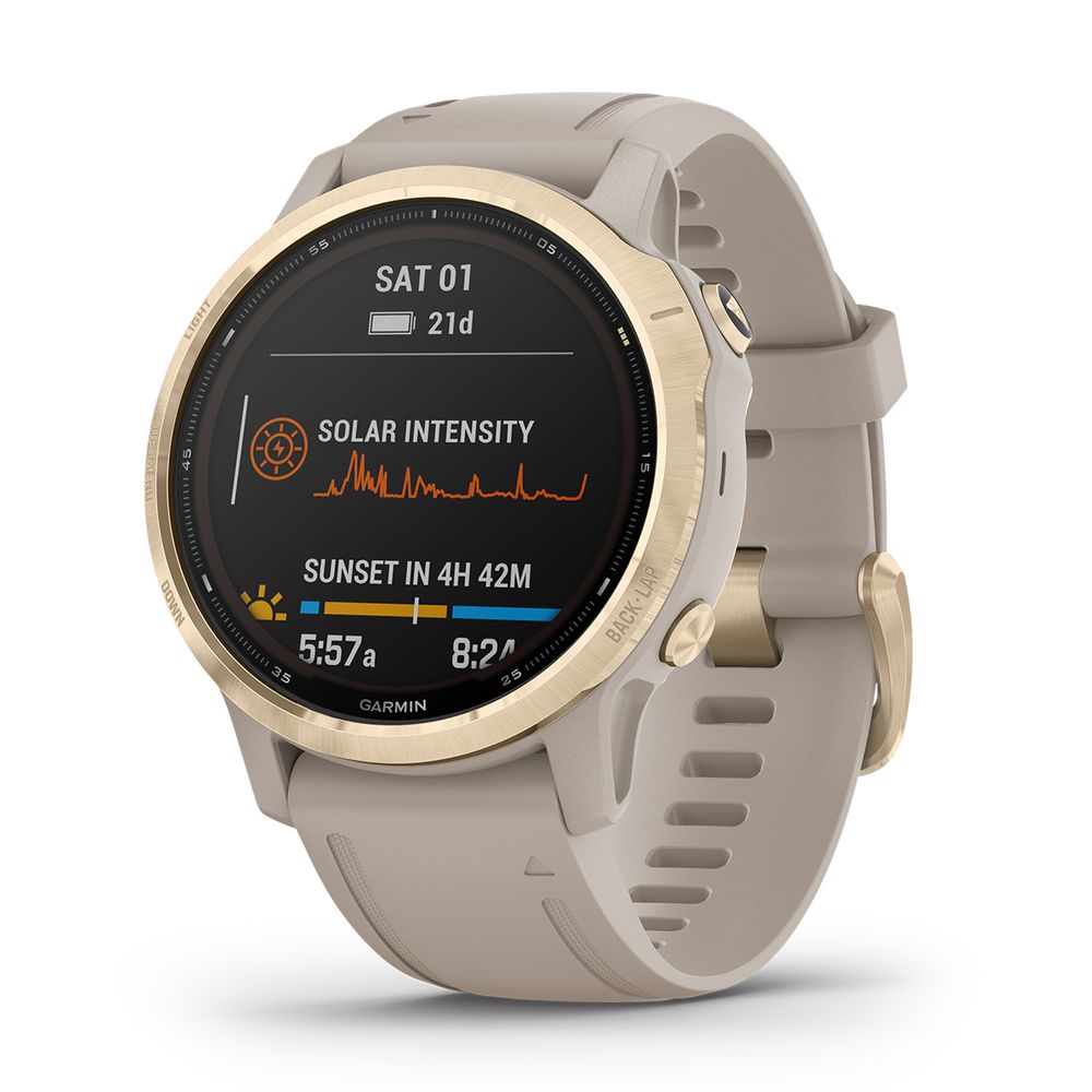 Garmin Fenix 6S Pro Solar Gold SmartWatch kotsovolos.gr