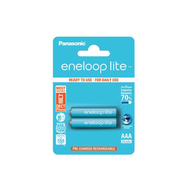 Panasonic Eneloop Lite ΑΑΑ ΒΚ-4LCEE/2BE (2 Τμχ)