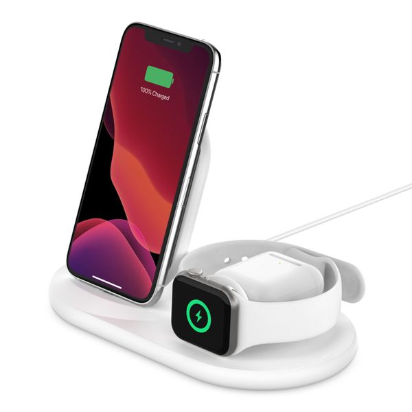 Belkin Belkin Dock White για Apple Watch/iPhone/Airpods Φορτιστής