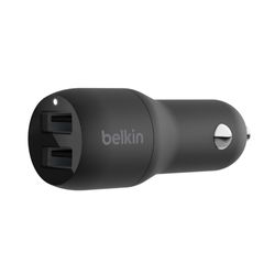 Belkin Dual USB-A Car Charger Black