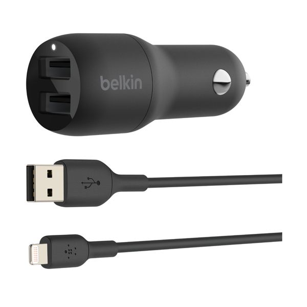 Belkin Belkin Dual Car Charger 24W & 1m Lightning Cable Φορτιστής Αυτοκινήτου