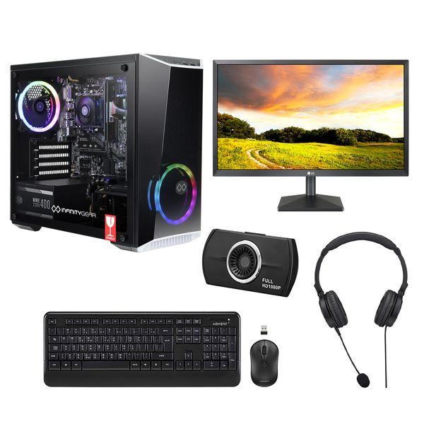 Infinity Gear Core R2 PC & LG 22" Monitor & Advent Webcam & Ασύρματο Πληκτρολόγιο & Ποντίκι & Ακουστικά Headset