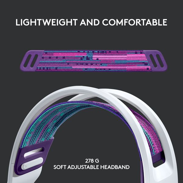 Logitech G733 Lightspeed Wireless Lightsync RGB with BLUE VO!CE White Gaming Headset