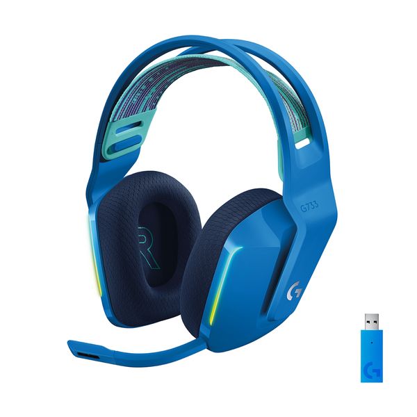 Logitech G733 Lightspeed Wireless Lightsync RGB with BLUE VO!CE Blue