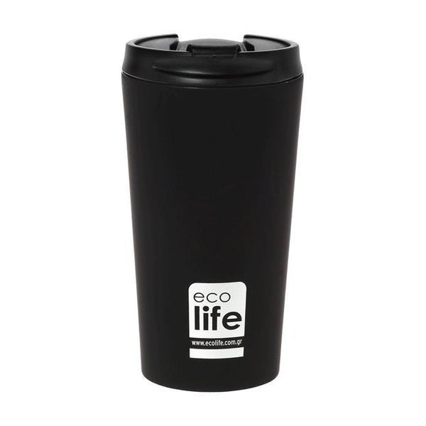 Ecolife Ecolife Coffee Thermos Black Matt Κούπα Ταξιδιού