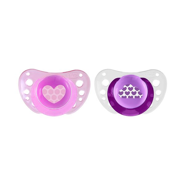 Chicco Chicco Physio Air 6-16+ Ροζ (2 Τμχ) Πιπίλα