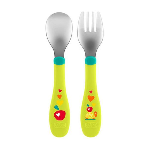 Chicco Πιρούνι-Κουτάλι 18M+ (Aγόρι/Ουδέτερο) Σετ