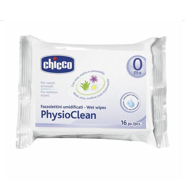 Chicco PhysioClean (16 Τμχ) - Νέα Υγρά Μαντηλάκια για τη Μύτη