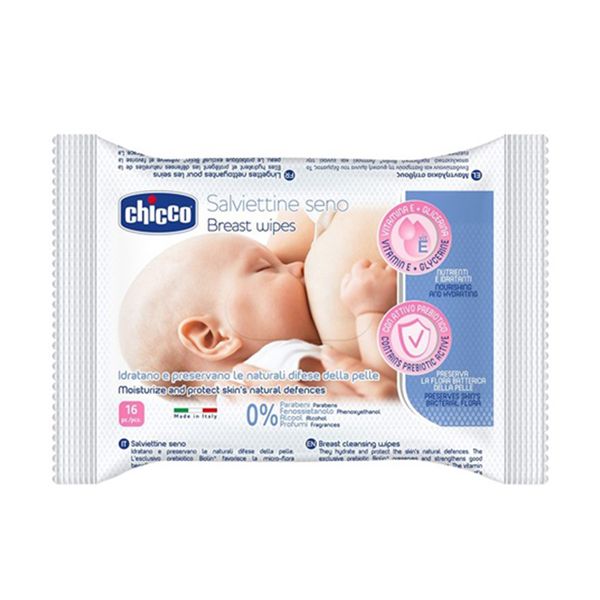 Chicco Chicco Nat Feeling (16 Τμχ) Μαντηλάκια για Καθαρισμό Στήθους