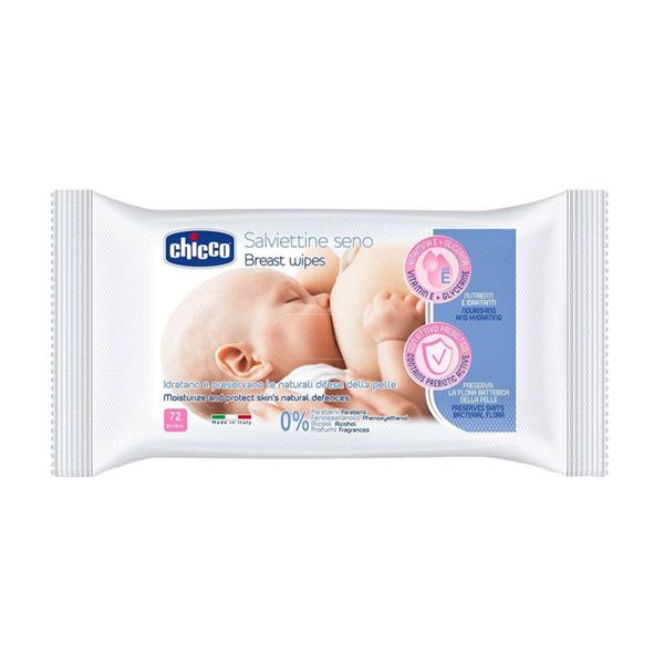 Chicco Chicco Nat Feeling (72 Τμχ) Μαντηλάκια για Καθαρισμό Στήθους